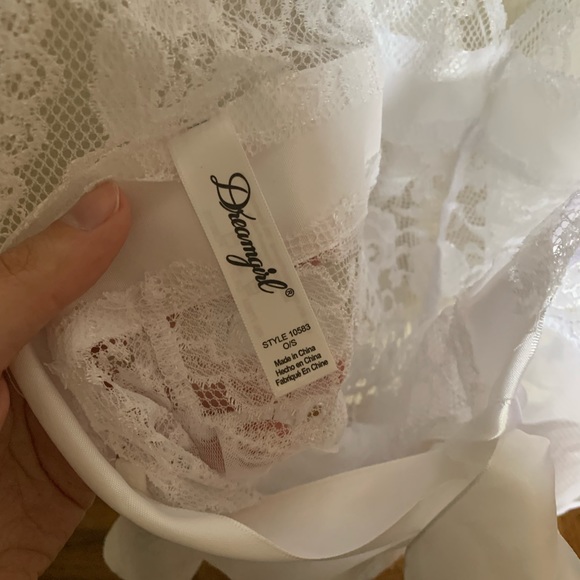 NWOT White Lacey Bodysuit O/S - Picture 7 of 8